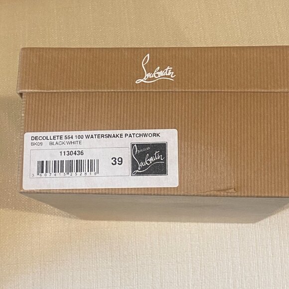 Christian Louboutin Watersnake Pumps - Black & White size 39 - Picture 4 of 5